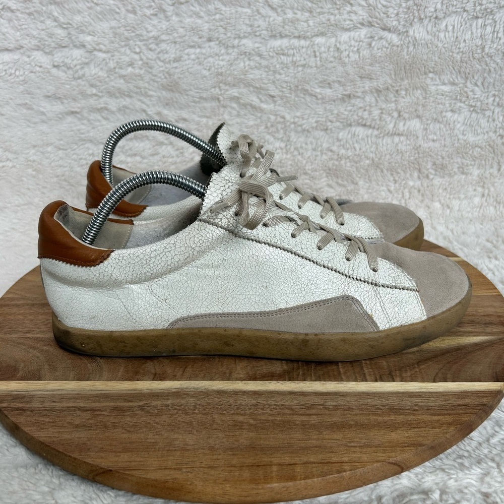 Sam Edelman Prima Women's White Leather Casual Sneakers Shoes Sz 11